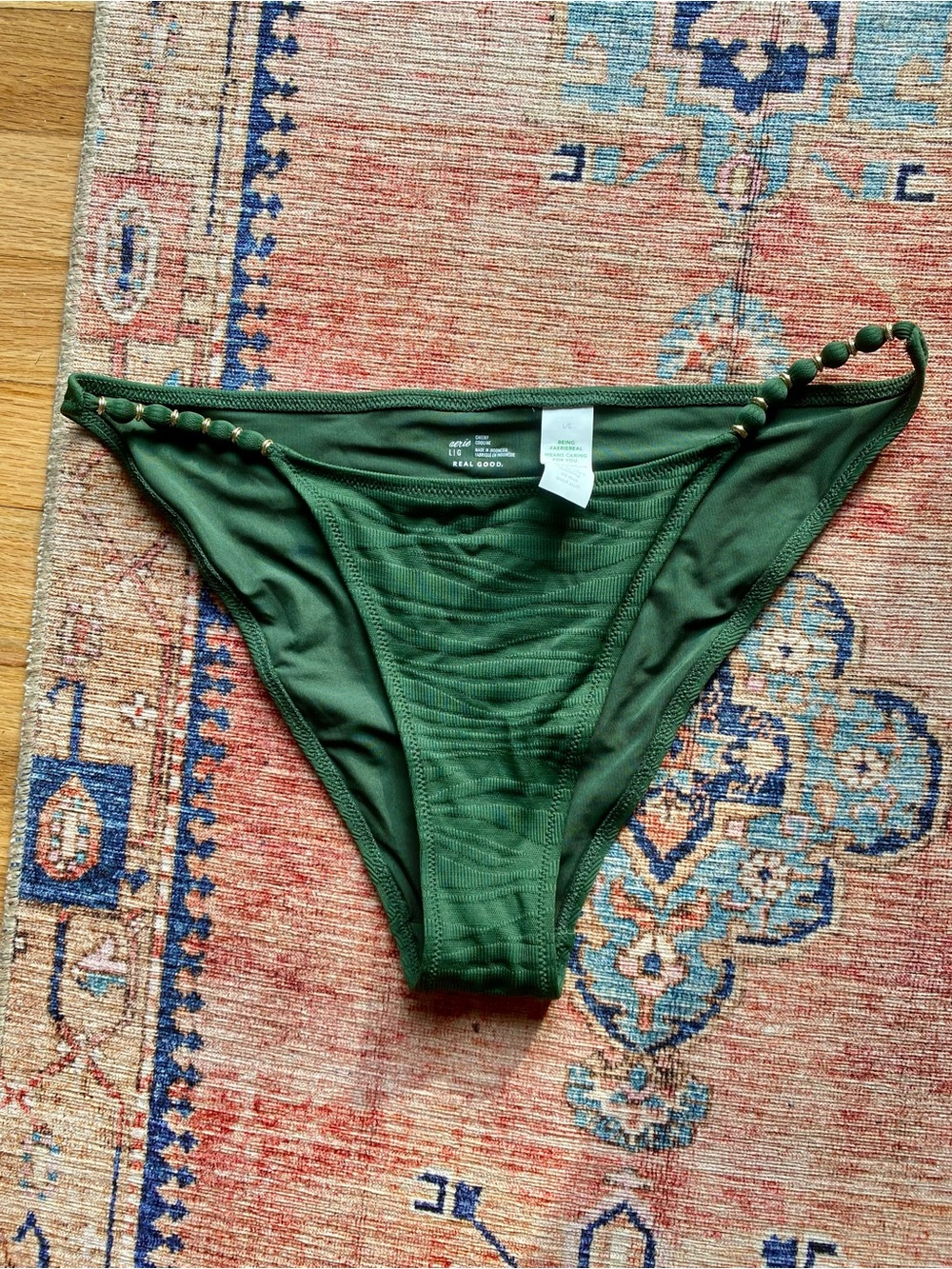 aerie Green Cheeky Bikini Bottom